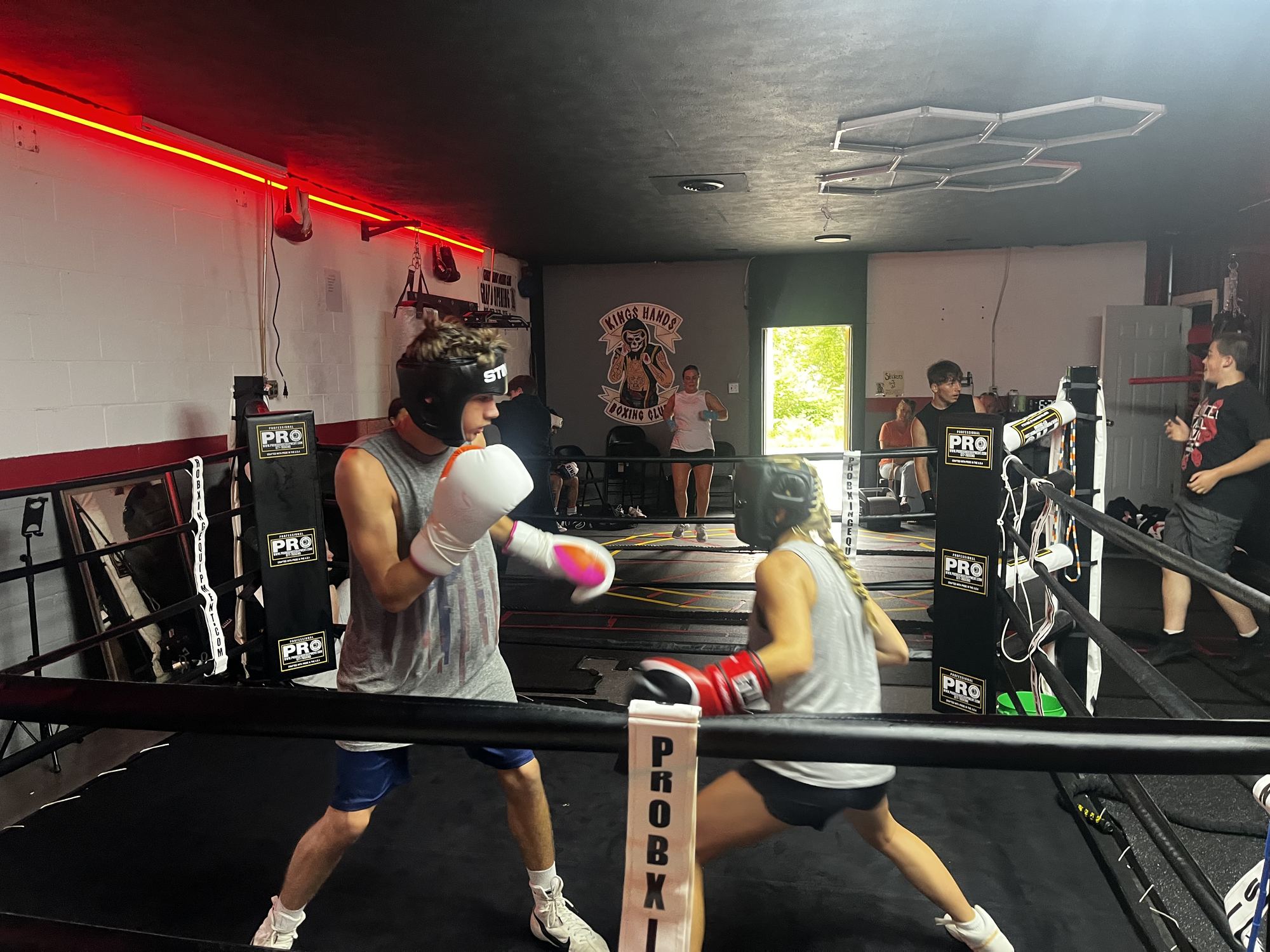 Sparring in the ring